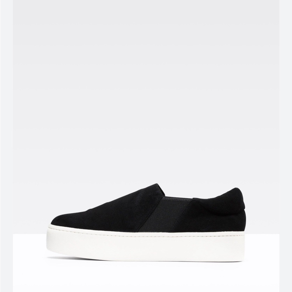 Vince Warren Black Slip-On Platform Sneakers